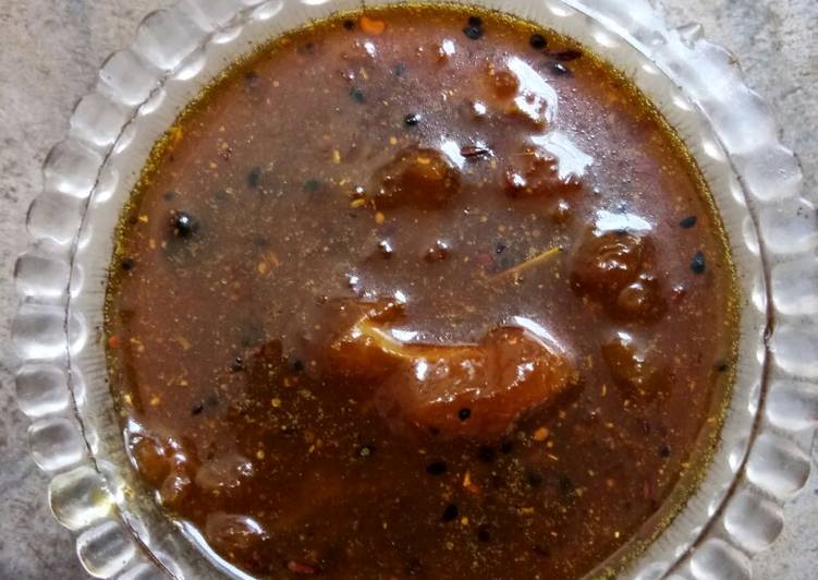 Steps to Prepare Favorite Spicy Mango Jaggery Chutney