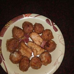 A picture of Yam balls.