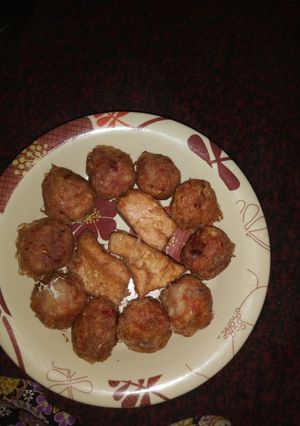 A picture of Yam balls.