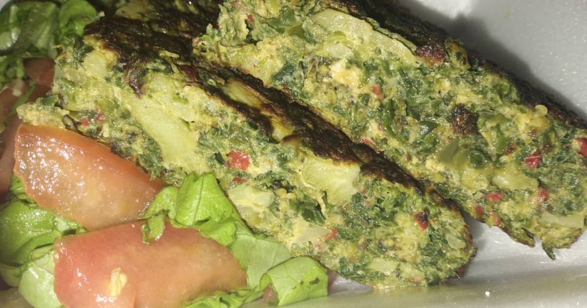 Tortilla de espinaca y brócoli Receta de Ma Victoria Rey Cookpad