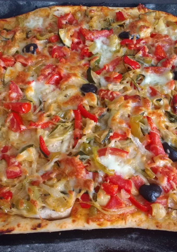 Una foto de Pizza de verduras