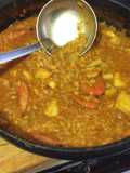 Arroz meloso con sepia y gambas
