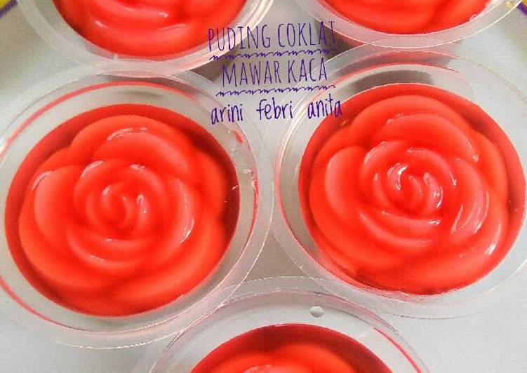 Bumbu Puding coklat mawar kaca | Cara Membuat Puding coklat mawar kaca Yang Enak dan Simpel