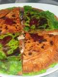 Stuffed Caramalized Mix Fruits Colourful Paratha