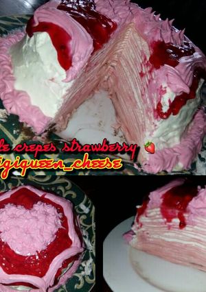 Foto resep Mille crepes strawberry 🍓