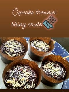 Foto resep Cupcake Brownies Shiny Crust