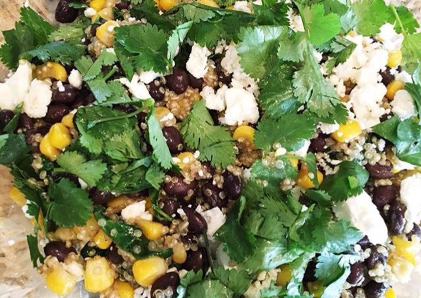 Black bean feta quinoa bowl 