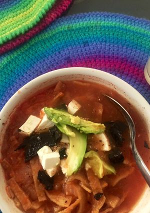 Una foto de Sopa azteca