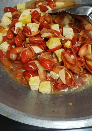Foto resep Oseng kulit melinjo tahu