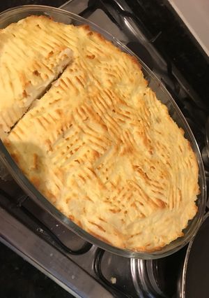 Una foto de Pastel de papas con carne de soya