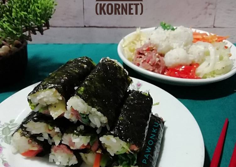 Bagaimana mengolah 541. Kimbap Rumahan (Kornet) yang enak
