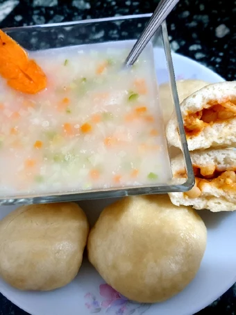 Recipe Rice soup with stuffed bun the Awesome  Can spoil the tongue