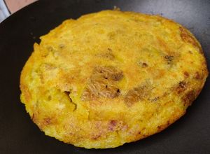 Una foto de Arepa🫓de Papa rellena🍳🥔🥩