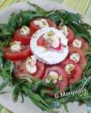 Primo sale con pomodori, rucola, maionese light e pistacchi