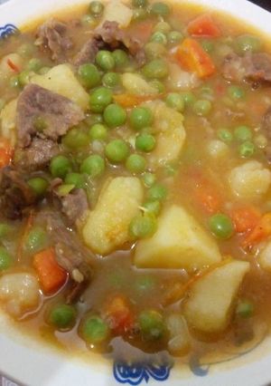 A picture of Green peas stew.