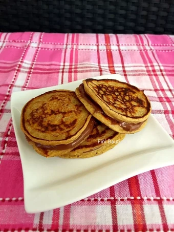 Receta Dorayaki de harina de avena y plátano  que Delicioso