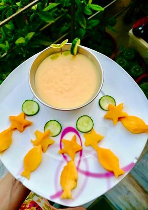 A picture of Mango yoghurt.