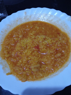 Una foto de Arroz con habichuelas sencillo