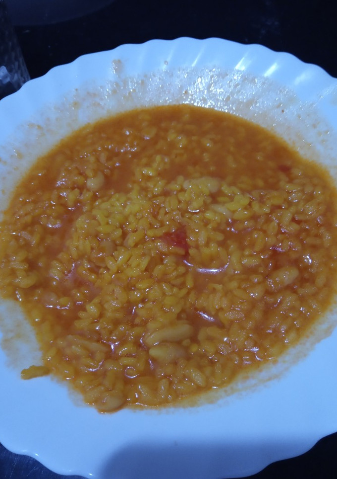 Una foto de Arroz con habichuelas sencillo
