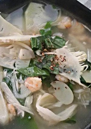 Hình của món Canh mít non lá lốt.