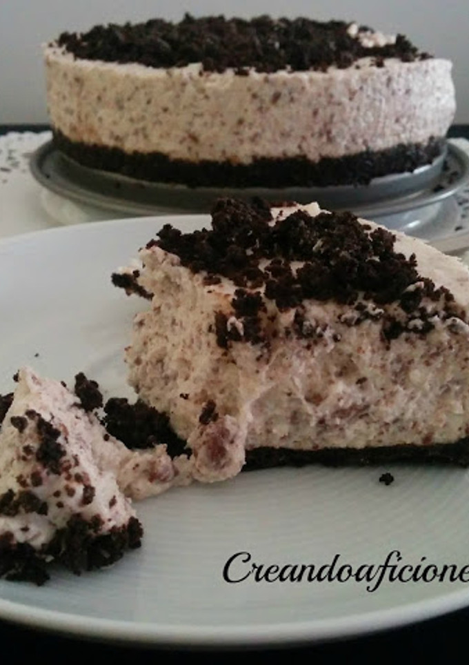 Una foto de Cheesecake de chocolate y Oreo