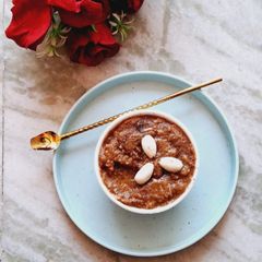 A picture of WATER CHESTNUT FLOUR PUDDING (singhara ka aata ka Halwa).