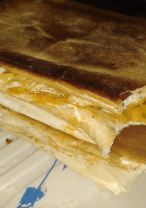 A picture of Toasted bread and egg.