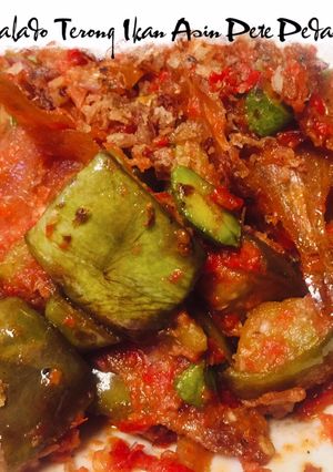 Foto resep Balado Terong Ikan Asin Pete Pedas