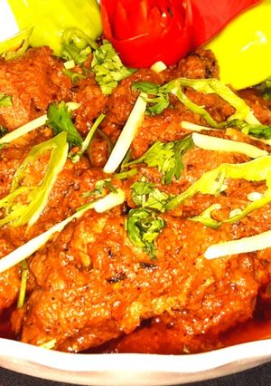 A picture of Afghani gosht (Eid k pakwan).
