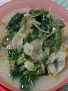 Foto resep Lodeh jantung pisang+daun singkong