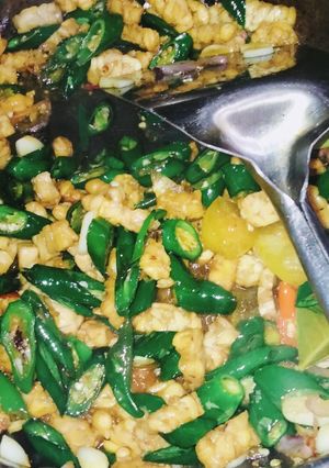 Foto resep Tumis tempe Lombok ijo