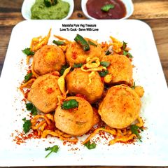 A picture of Batata Vada - Gujarati & Maharashtrian Street Food - Popular Farsan Snack.