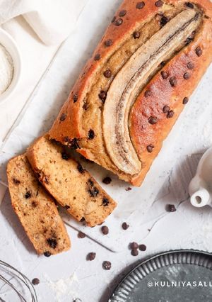 Foto resep Banana Bread (Bolu Pisang Chocochips) Super Moist-Tanpa Mixer