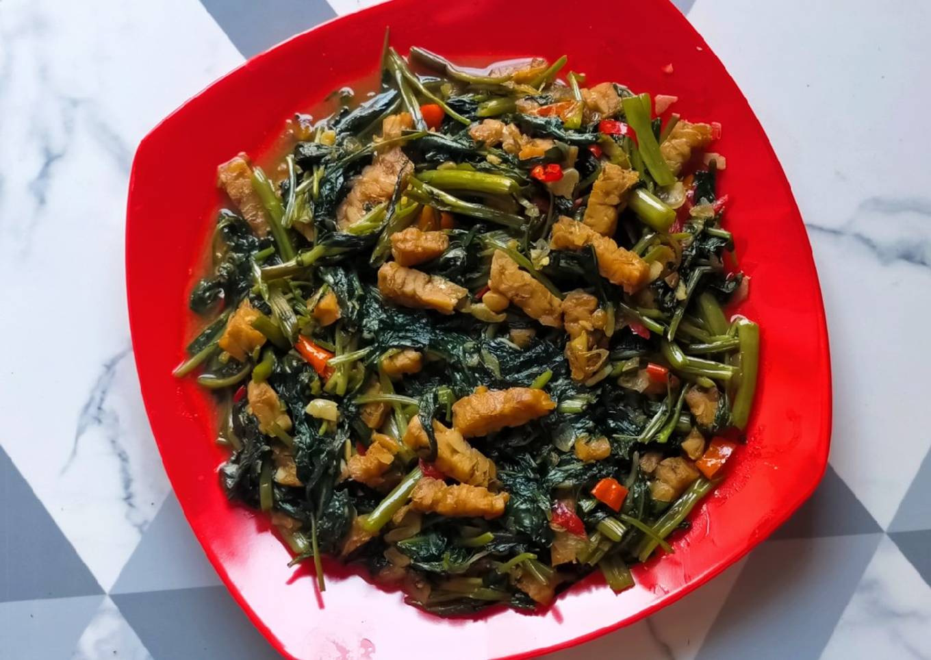 Tumis Kangkung Tempe