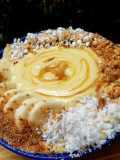 A picture of Chick Pea-ña Colada Smoothie Bowl🐣🍍🥥.