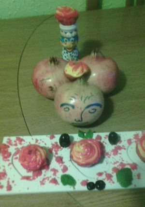 Una foto de Cupcake red velvet con frosting de queso