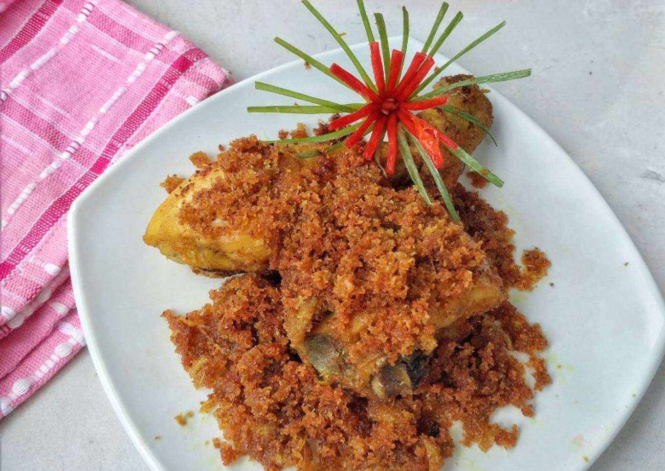 Bagaimana Menyiapkan Ayam goreng serundeng Anti Gagal