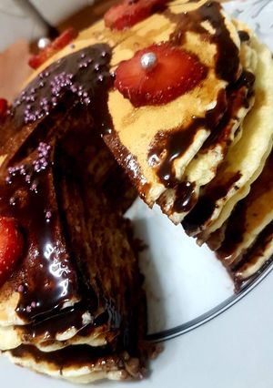 عکسی از دستور پنکیک خوشمزه خودم پز 😋