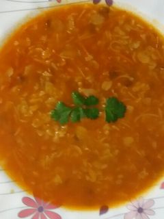 عکسی از دستور سوپ مرغ و جو پرک فوری