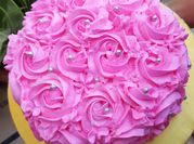 A picture of pineapple chunks cake