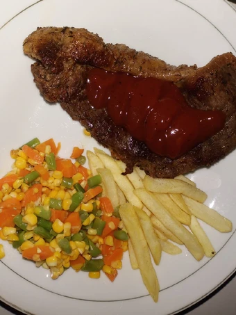 Cara Mudah Membuat Resep Sirloin steak homemade saus barbeque yang Enak Banget Anti Ribet, Sempurna