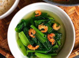 Hình của món Canh Cải Xanh Nấu Tôm Khô.