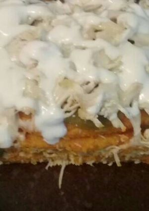 Una foto de Soufflé de enchiladas Potosinas