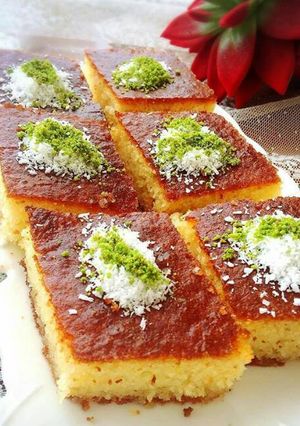 صورة لوصفة بسبوسة جوز الهند