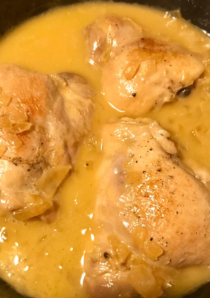 Una foto de Pollo en salsa de Cebolla y Soja