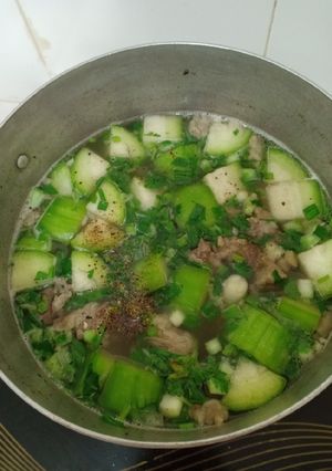 Hình của món Canh bí đao nấu với gân bò.