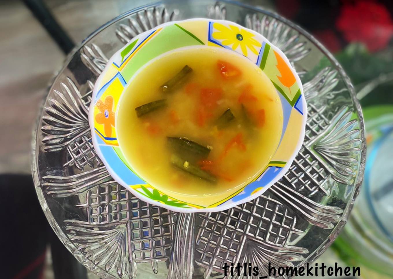 tricolor lentil soup