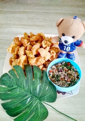 Foto resep Kulit Ayam Tepung Sambal Matah
