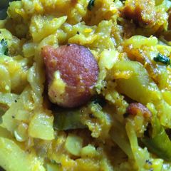 A picture of Bottle gourd stir fry.