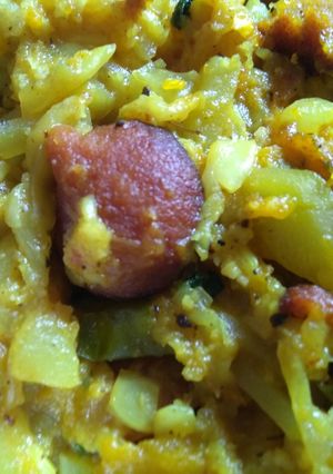 A picture of Bottle gourd stir fry.